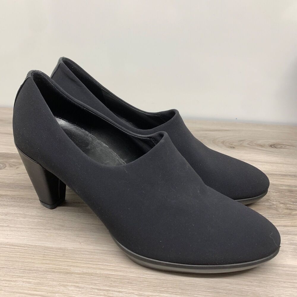 Ecco Danish Design Womens Pumps Heels Shoes Size 37 6-6.5 Black Fabric